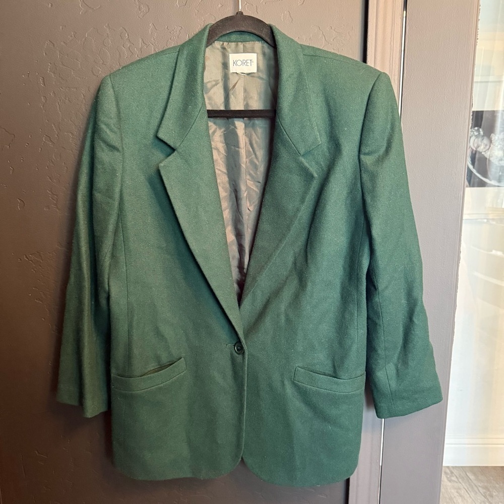 Koret Women's Emerald Blazer 100% wool dark academia, classic , preppy